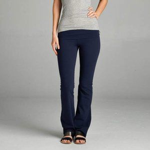 Fold over straight leg yoga pants Regular and Plus